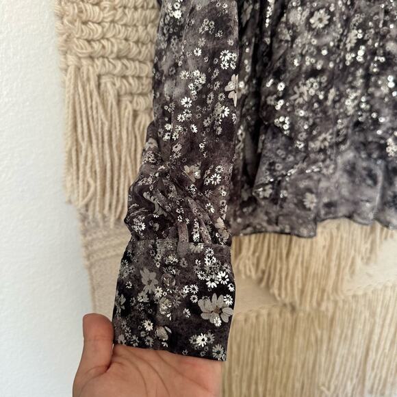 The Kooples Metallic Flutter Blouse - Picture 7 of 9